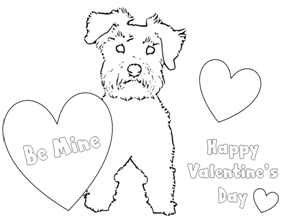 Puppy Coloring Sheets on Puppy Dog Valentine Gifts   Coloring Pages