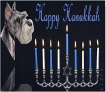 Hanukkah dog ecard, dog ecard, schnauzer card