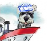 Travel e-card, bon voyage ecard, dog ecard, schnauzer card