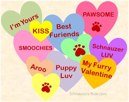 Dog Valentine Heart Messages