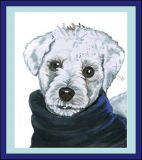 schnauzer gift, dog caricature